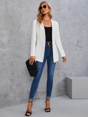 Blazer Feminino Plus Size com Botão Único Amanda