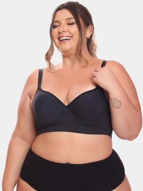 Kit 2 Sutiã Reforçado Plus Size Costas Dupla Liso Keyla