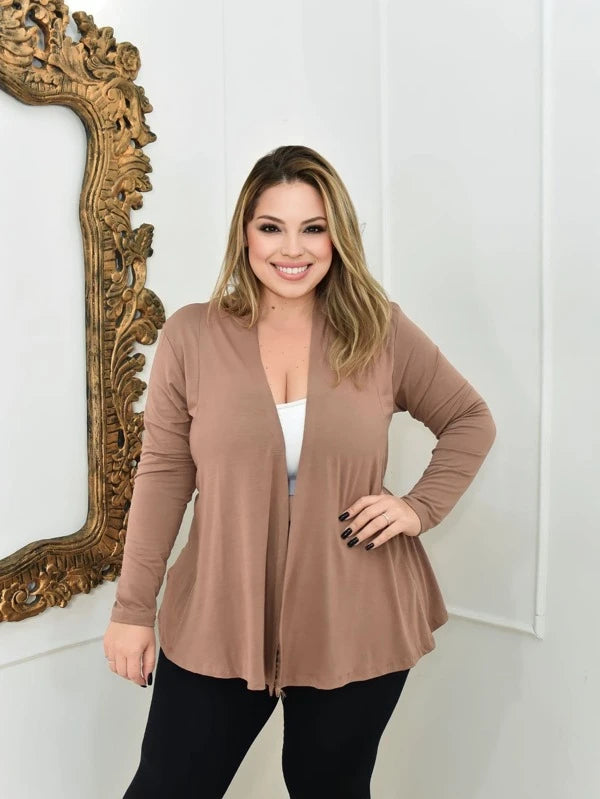 Cardigan Feminino Plus Size Kimono Julia