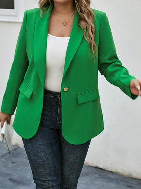 Blazer Feminino Plus Size Botão Único Fer