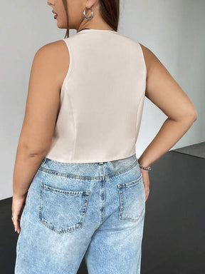 Colete Feminino Plus Size com Botão Juliana