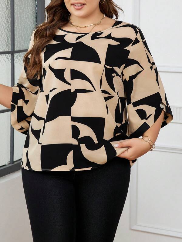 Blusa Feminina Plus Size Estampada Amanda