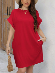 Vestido Feminino Plus Size com Manga Morcego Nina