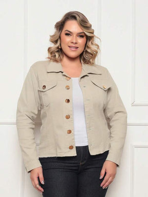 Jaqueta Feminina Sarja Plus Size Mia