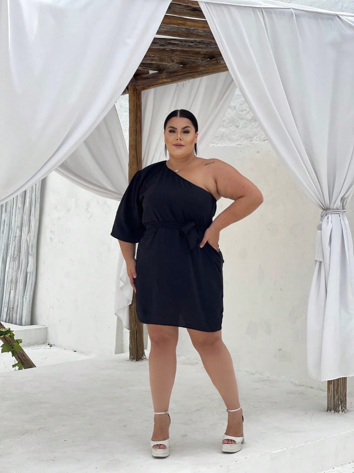 Vestido Plus Size Curto Mula Manca Paula