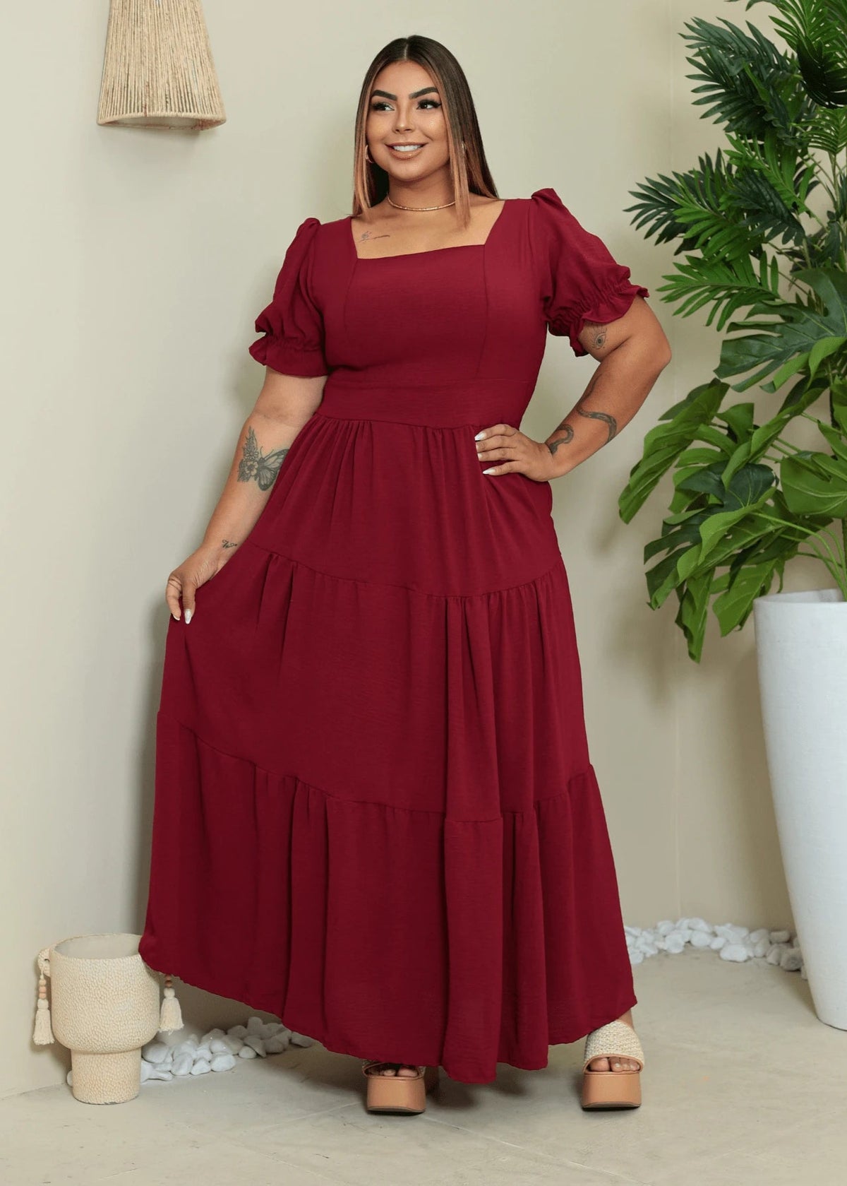 Vestido Plus Size Longo Vera