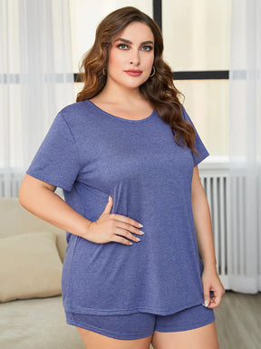 Pijama Feminino Plus Size Camiseta e Bermuda Alice