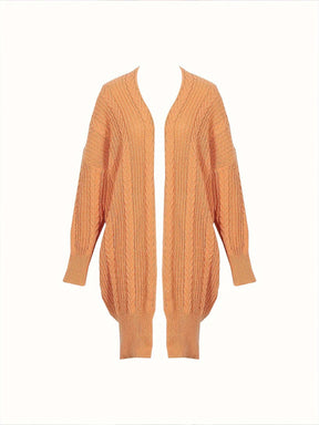 Cardigan Feminino Plus Size Tricot Longo Maisa