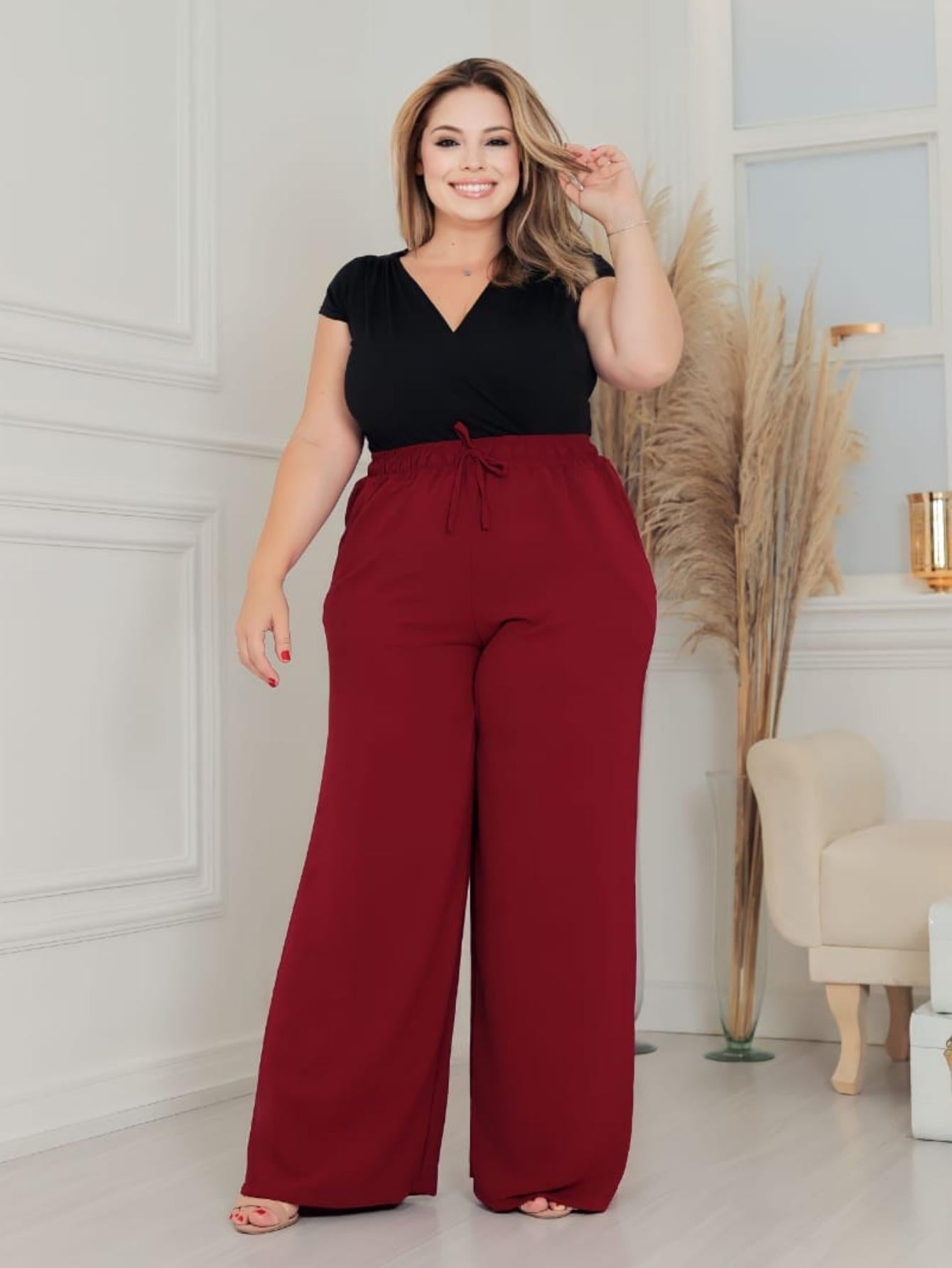 Calça Social Feminina Plus Size Nara