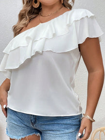 Blusa Feminina Plus Size um Ombro Stefany