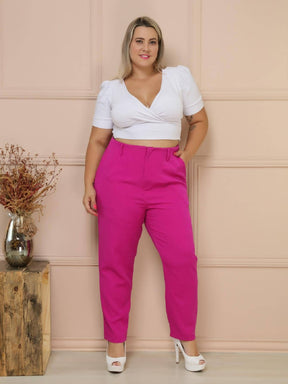 Calça Feminina Plus Size Alfaiataria Julia