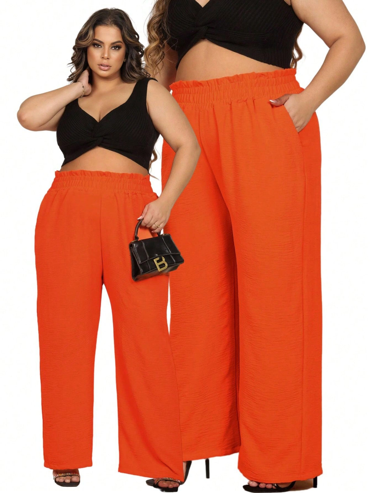 Calça Pantalona Feminina Plus Size Livía