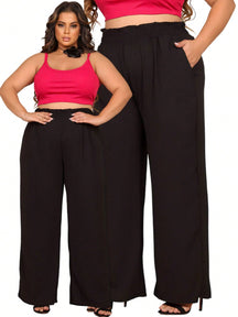 Calça Pantalona Feminina Plus Size Livía