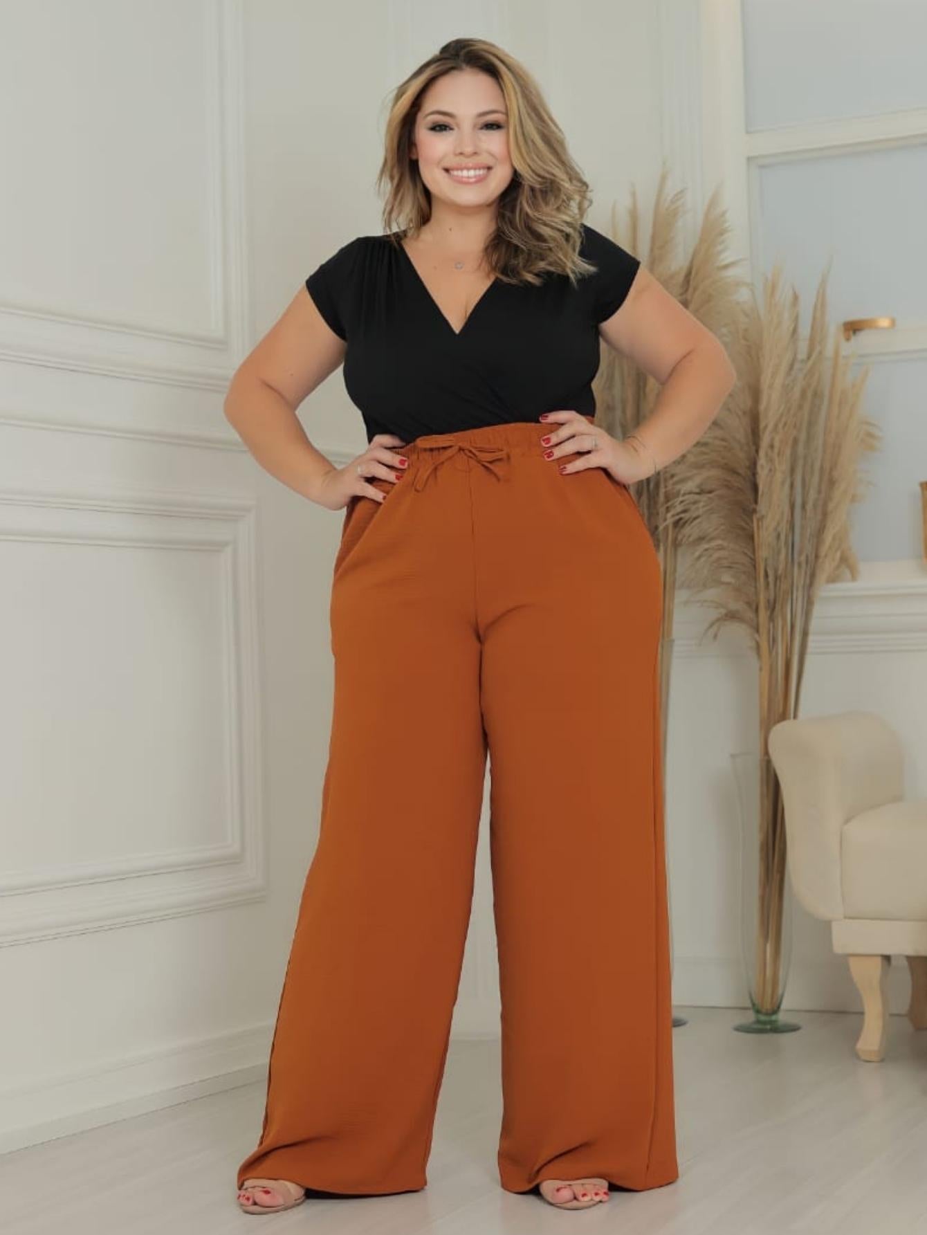 Calça Social Feminina Plus Size Nara